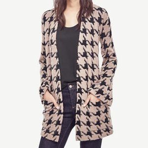 NEW-MP-Ann Taylor Houndstooth Open Cardigan